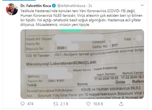 Koronavirüs iddialarına Bakan Koca'dan yanıt